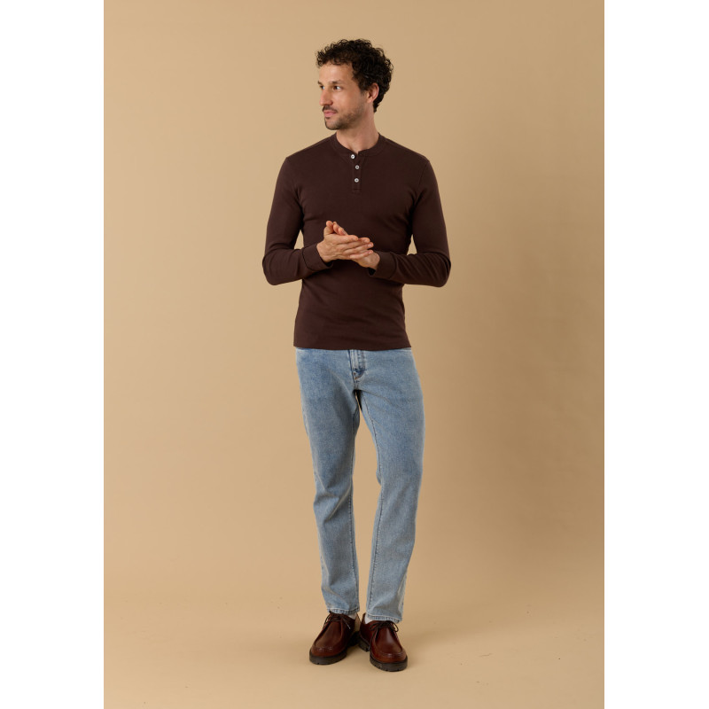 t-shirt-homme-respect-marron-coton-biologique-collection-automne-hiver-2026-2