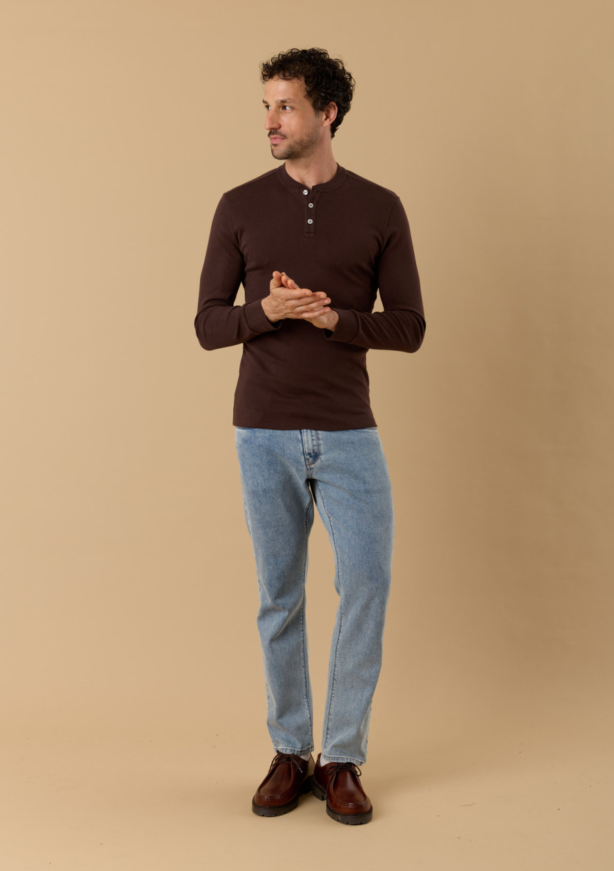 t-shirt-homme-respect-marron-coton-biologique-collection-automne-hiver-2026-2