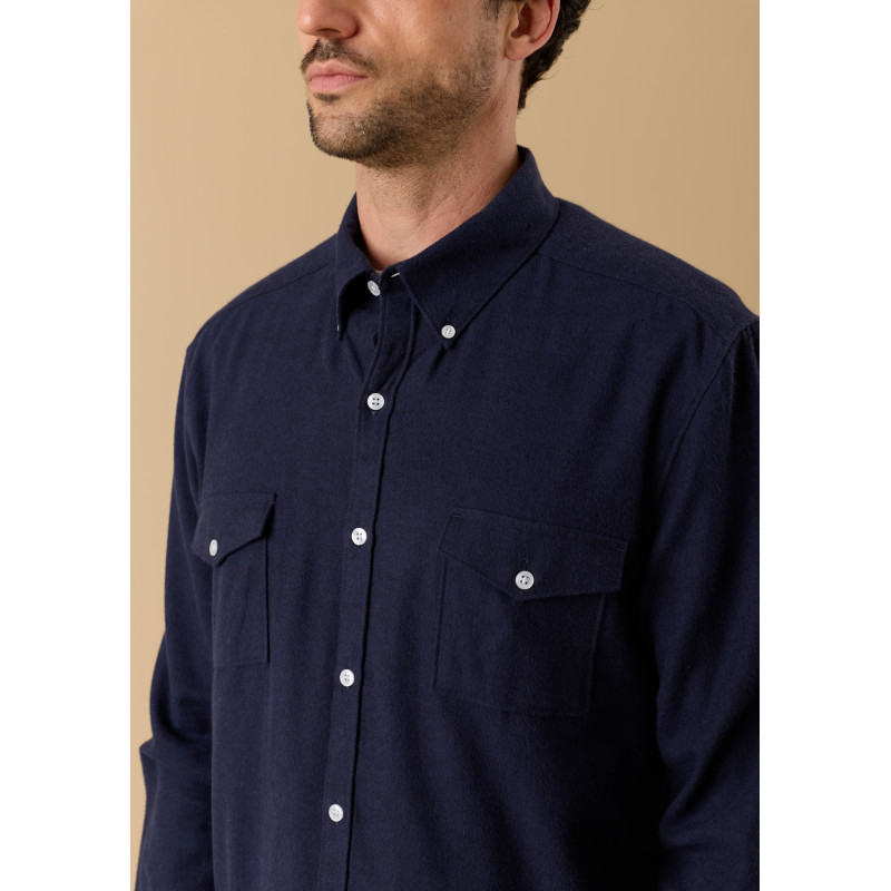 chemise-homme-surtout-bleu-marine-coton-biologique-collection-automne-hiver-2026-2