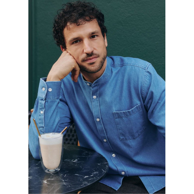 chemise-homme-pierre-denim-coton-collection-automne-hiver-2026-1
