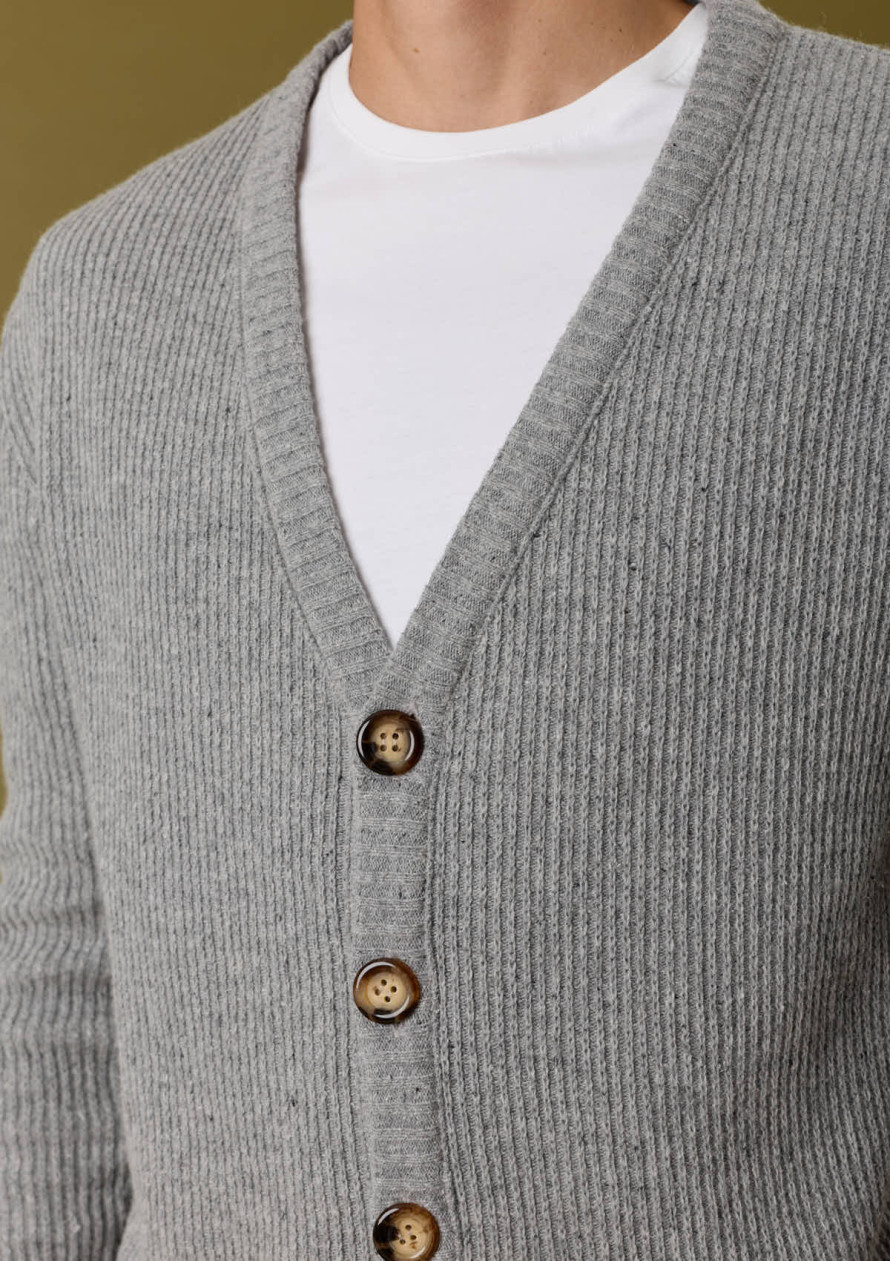 Gilet Gris Clair Homme NOSTALGIE- Made In France - Montlimart