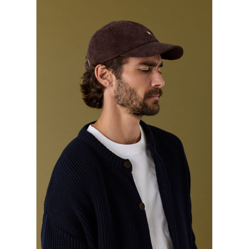 casquette-homme-indigo-marron-velours-coteles-collection-automne-hiver-2026-3