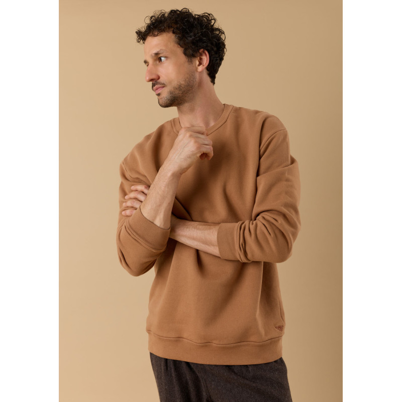 sweat-homme-alex-camel-coton-biologique-collection-automne-hiver-2026-2
