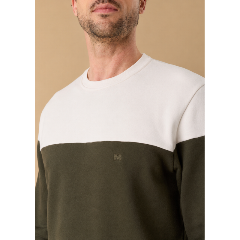 sweat-homme-climat-kaki-creme-coton-biologique-collection-automne-hiver-2026-2
