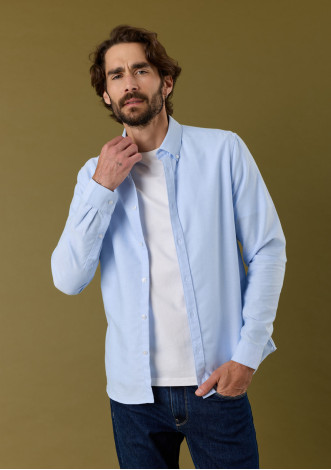 chemise-homme-centre-ville-bleu-clair-coton-collection-automne-hiver-2026-2