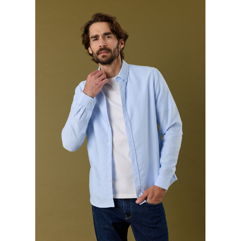 chemise-homme-centre-ville-bleu-clair-coton-collection-automne-hiver-2026-2