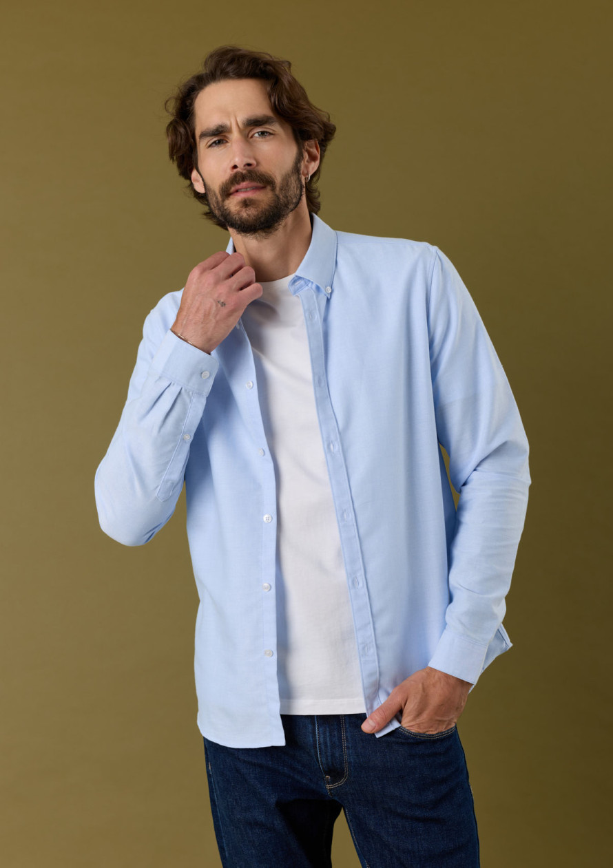 chemise-homme-centre-ville-bleu-clair-coton-collection-automne-hiver-2026-2