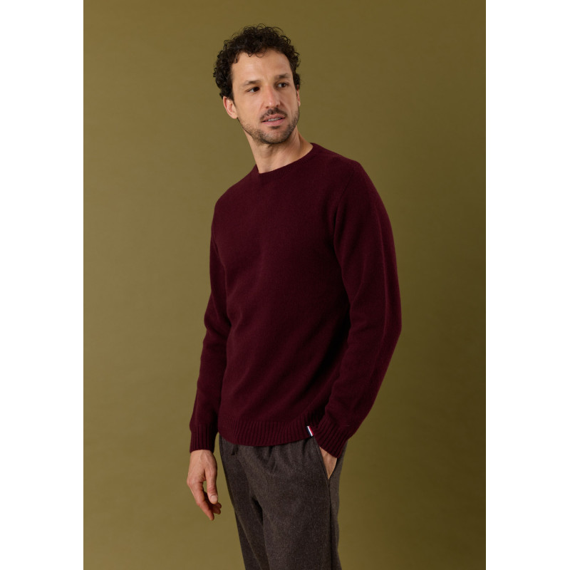 pull-homme-toison-rouge-grenat-made-in-france-laine-merinos-collection-automne-hiver-2026-2