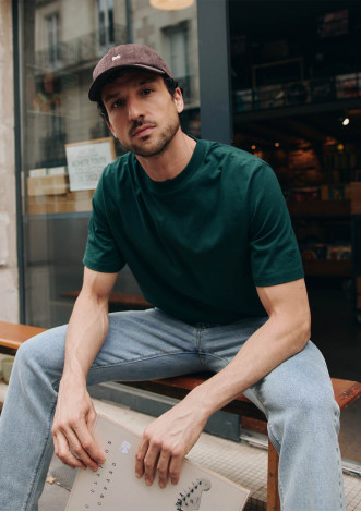 t-shirt-homme-marceau-vert-coton-biologique-collection-automne-hiver-2026-1