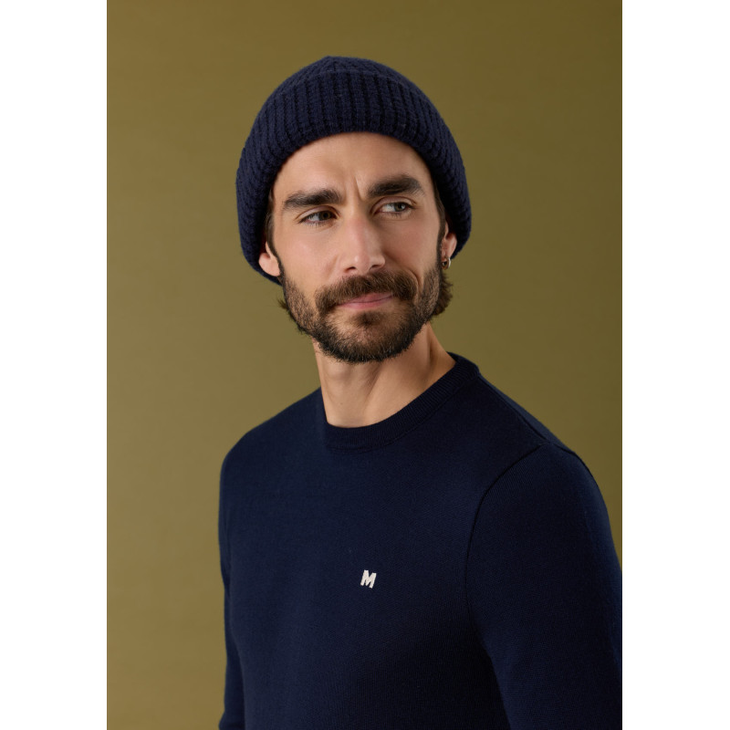 bonnet-homme-graine-bleu-marine-laine-collection-automne-hiver-2026-2