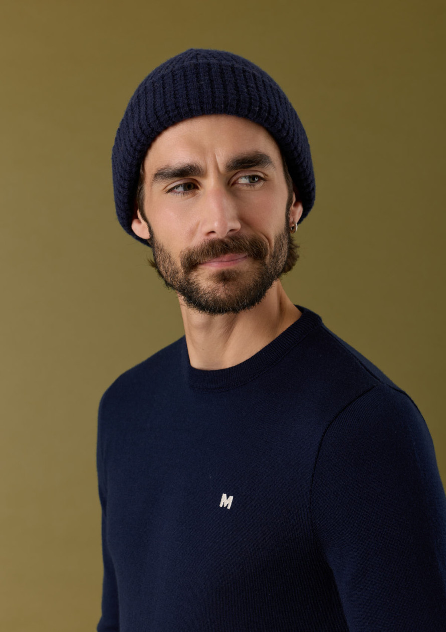 bonnet-homme-graine-bleu-marine-laine-collection-automne-hiver-2026-2