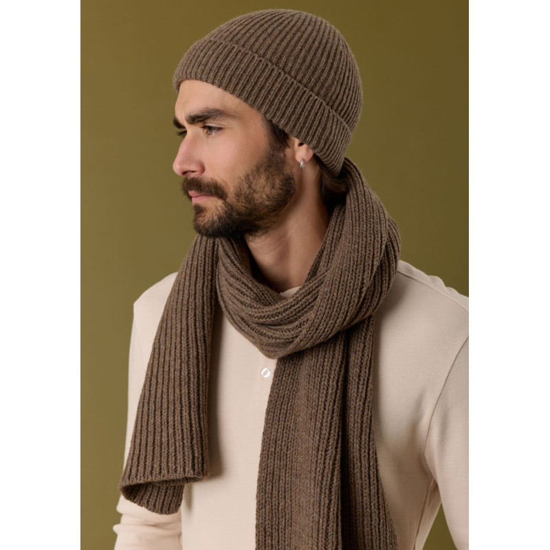 echarpe-homme-chanterelle-marron-laine-collection-automne-hiver-2026-1