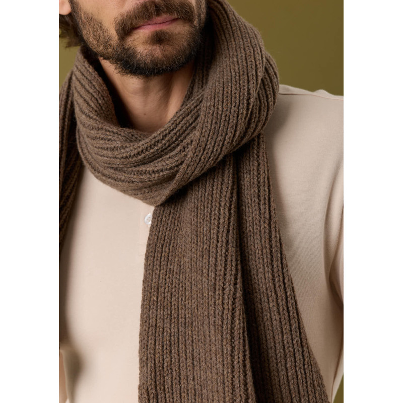echarpe-homme-chanterelle-marron-laine-collection-automne-hiver-2026-3