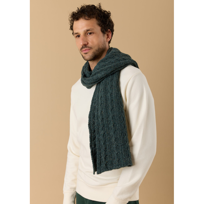 echarpe-homme-torsade-vert-made-in-france-collection-automne-hiver-2026-2