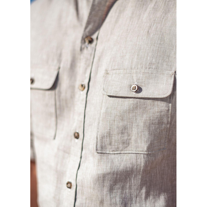 Chemise homme Aventure Naturel rayures coton 4 Chemise homme Aventure Naturel rayures coton 4