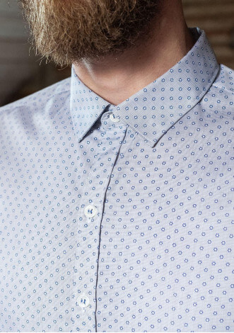 CHEMISE CHEF LIEU GRIS MICRO MOTIFS