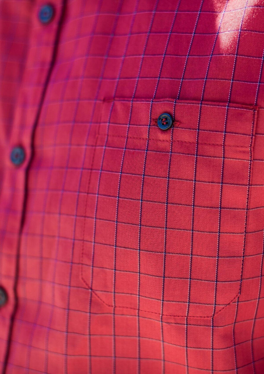 CHEMISE CERF ROUGE CARREAUX