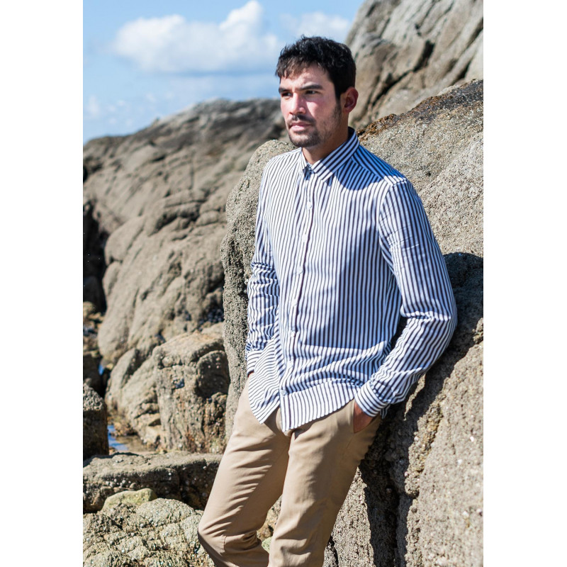 19ah-chemise-homme-chef lieu-raye-noir-et-blanc-col-classique-1 19ah-chemise-homme-chef lieu-raye-noir-et-blanc-col-classique-1