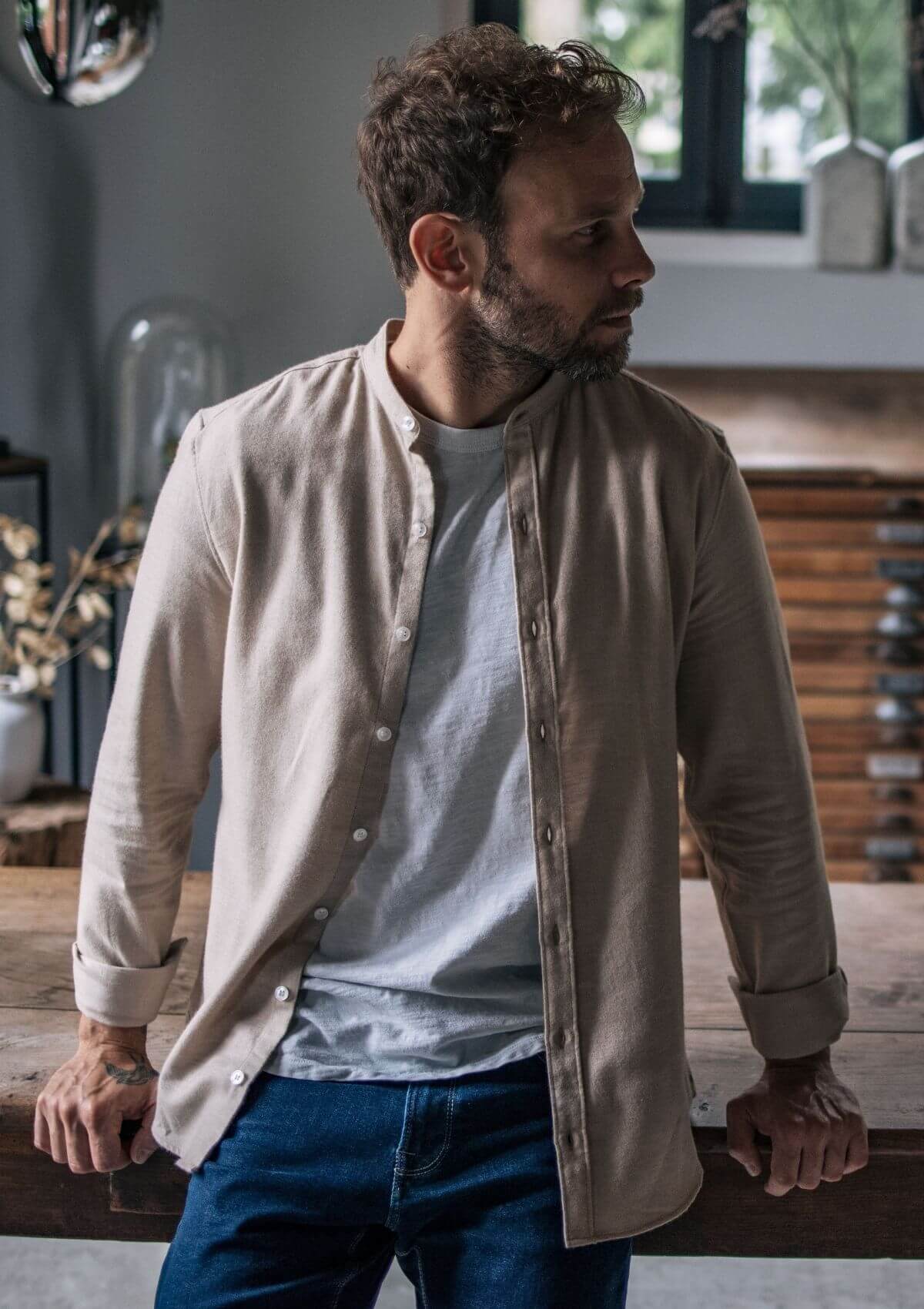 Quelle veste avec chemise col mao clearance