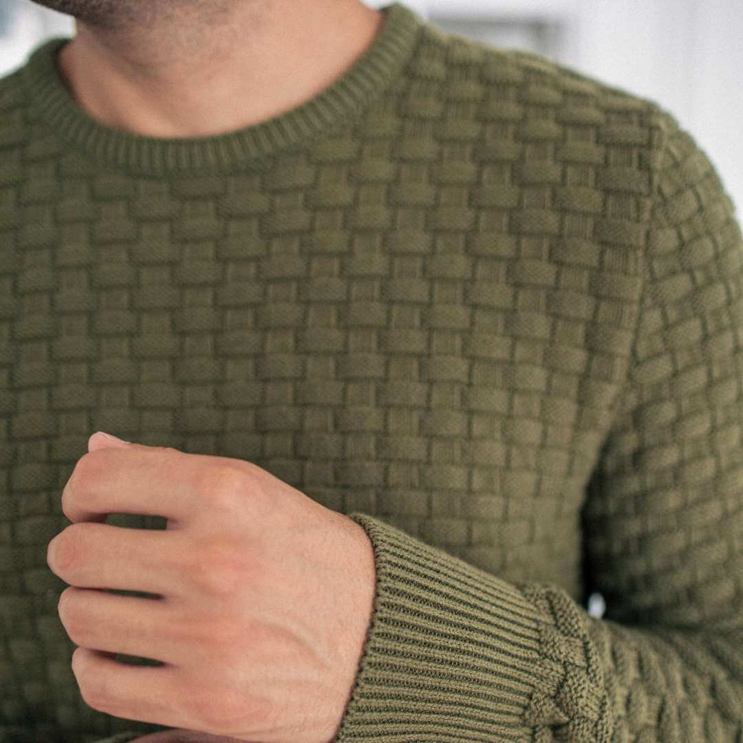 pull vert homme