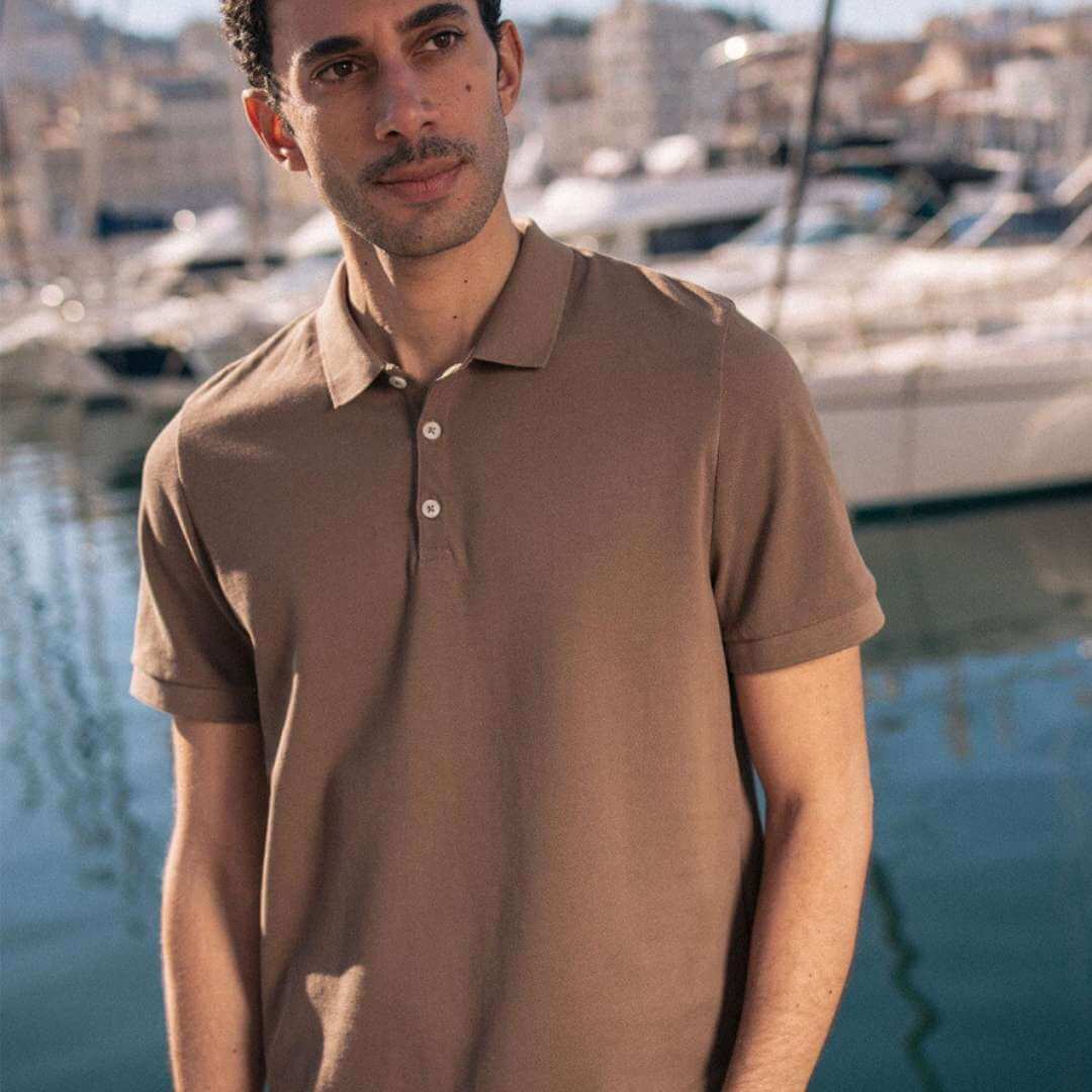 Polo partage en coton recyclé made in france pour homme Montlimart
