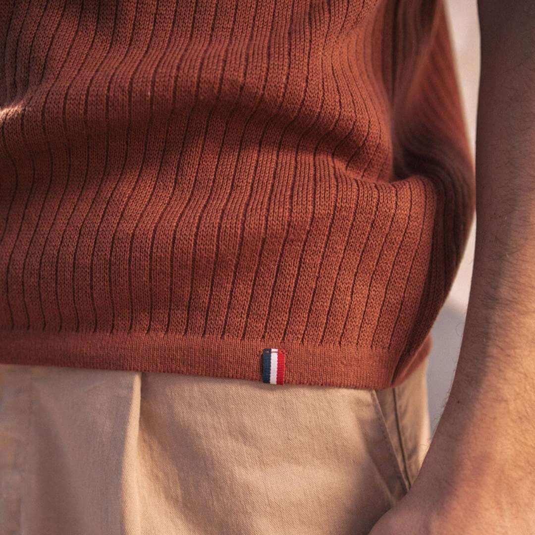 Polo Dune en maille coton bio made in france Montlimart